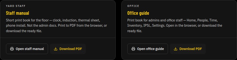 Settings — Staff manual and Office guide, Open and Download PDF.